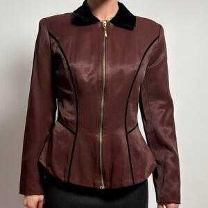 Vintage Cline & Kolarek Burgundy Blazer - Size 6